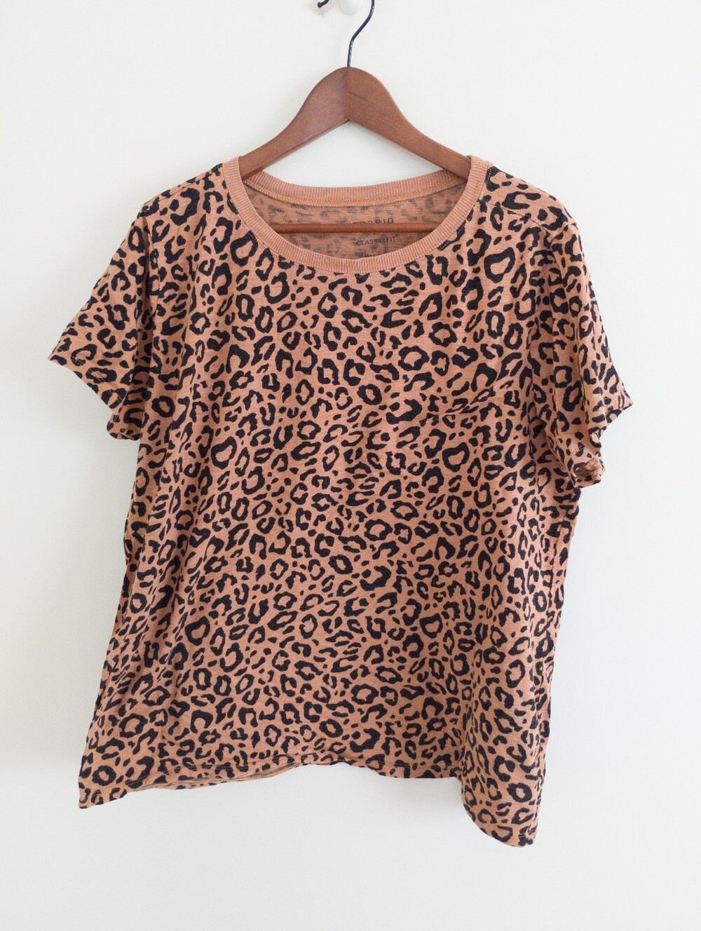 Torrid Super Soft Slub Classic Fit Leopard Print Crew Neck Tee Size 2X